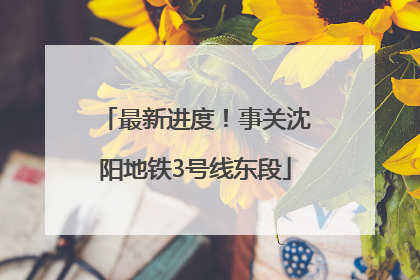 最新进度！事关沈阳地铁3号线东段